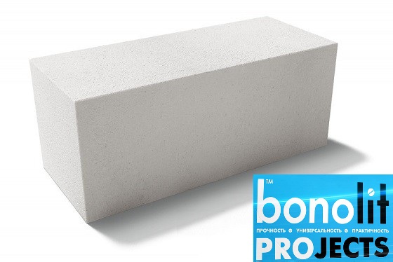 Газобетонный блок Bonolit Projects Дмитров (AeroStone) D600 B5 F100 600х200х375