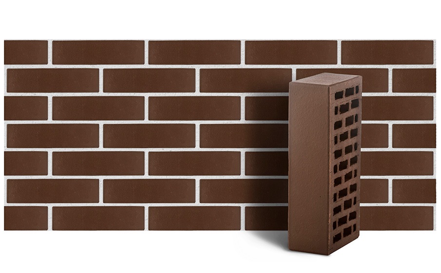 Кирпич ЛСР пустотелый темно-коричневый гладкий М175 250*120*65 мм